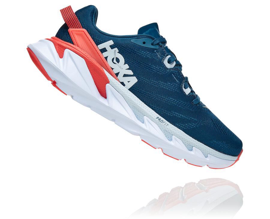 Running Shoes Womens - Hoka One One Elevon 2 - Navy/White - TIVKQHR-57